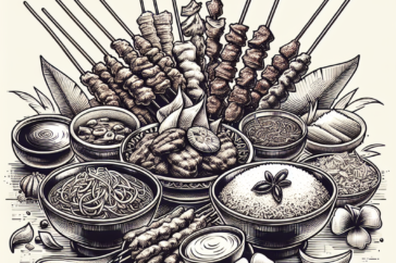 Keindahan Sketsa Makanan Tradisional Indonesia yang Menggugah Selera