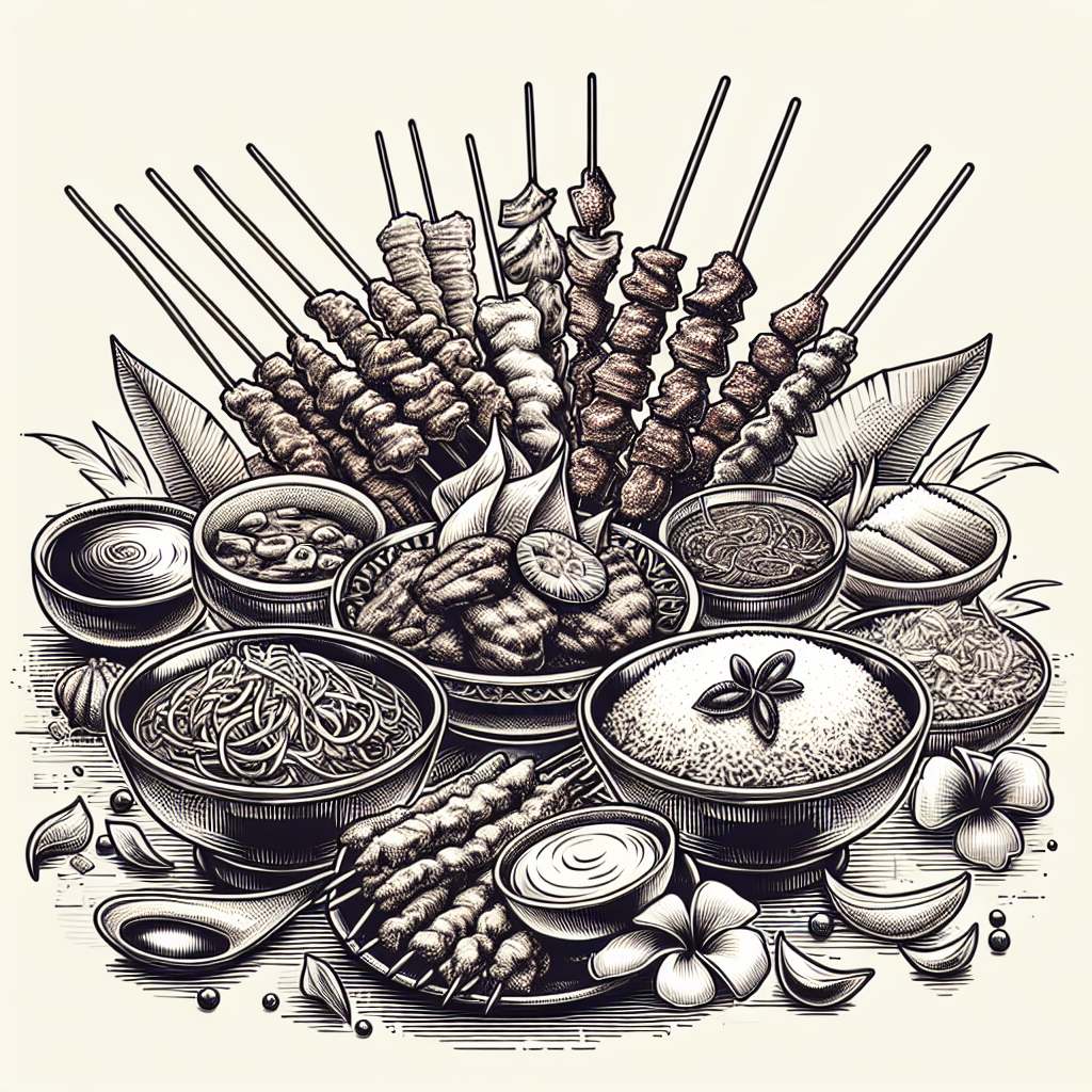 Keindahan Sketsa Makanan Tradisional Indonesia yang Menggugah Selera